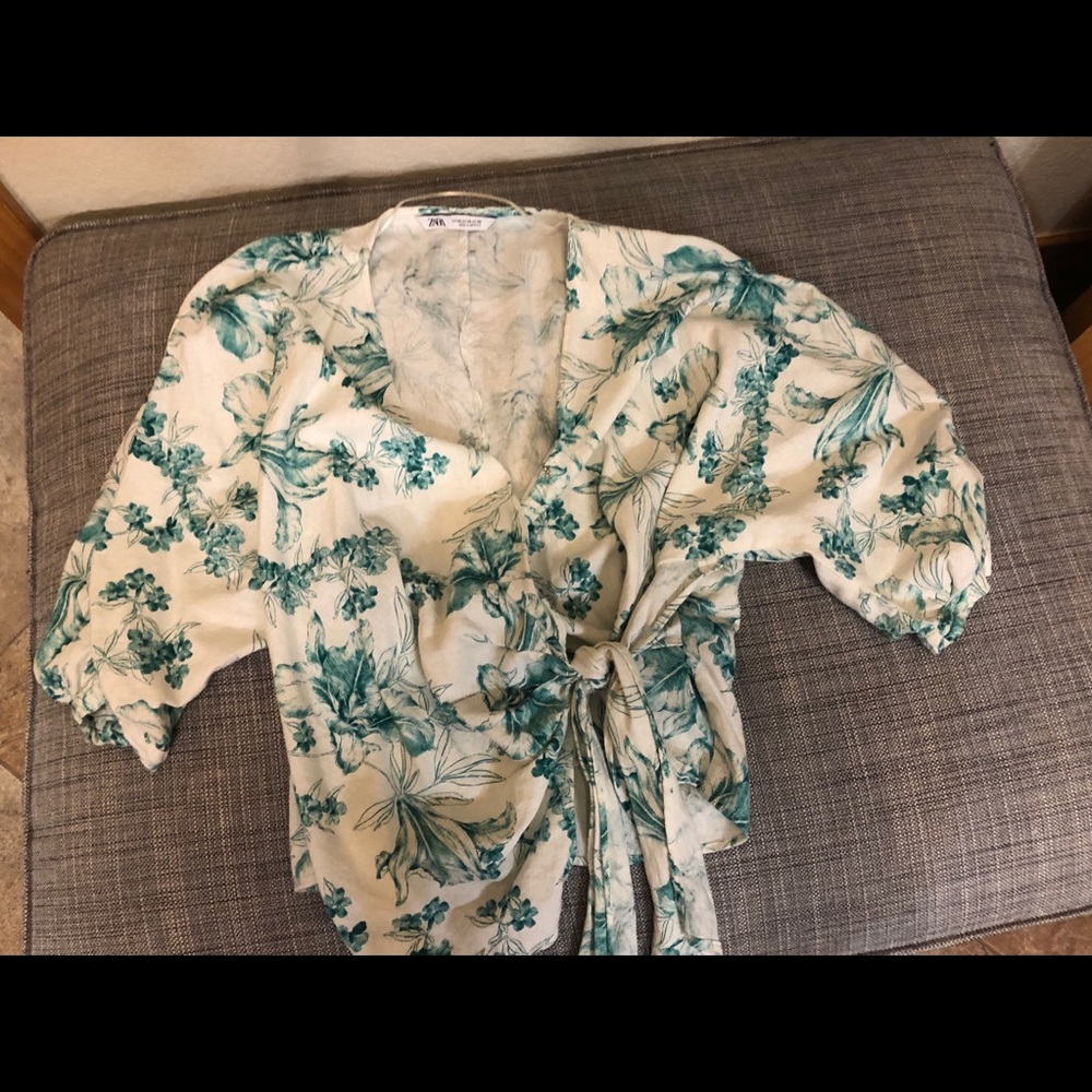 Zara linen blouse XS